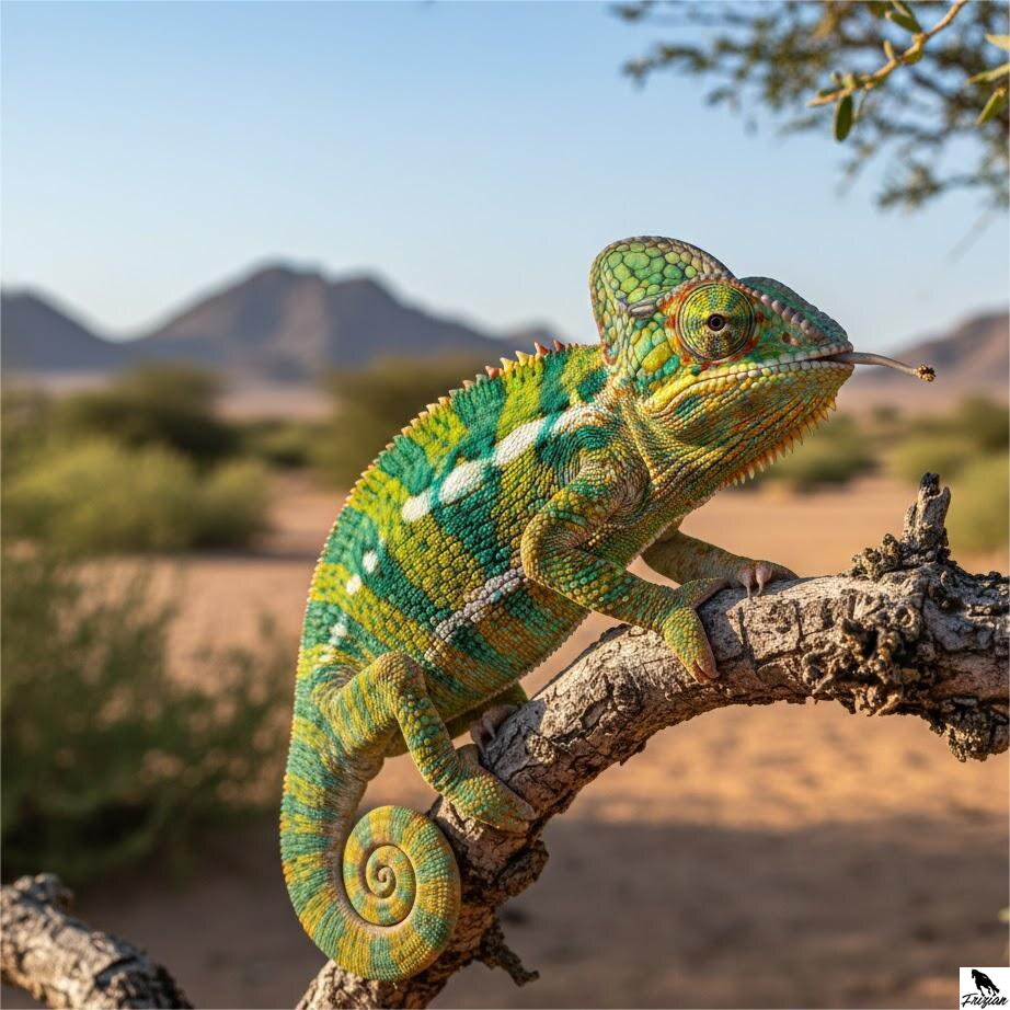 Chameleón jemenský (Chamaeleo calyptratus)