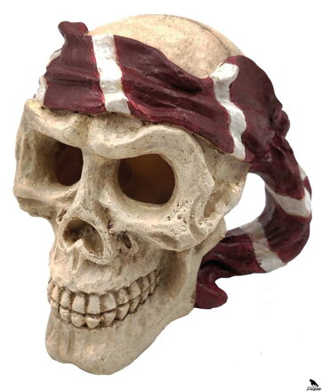  Skull Red pirate 15x13x14cm